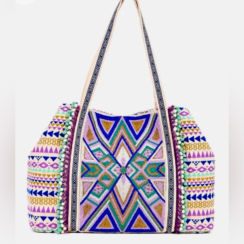 COPY - America & Beyond Beaded Tote Bag